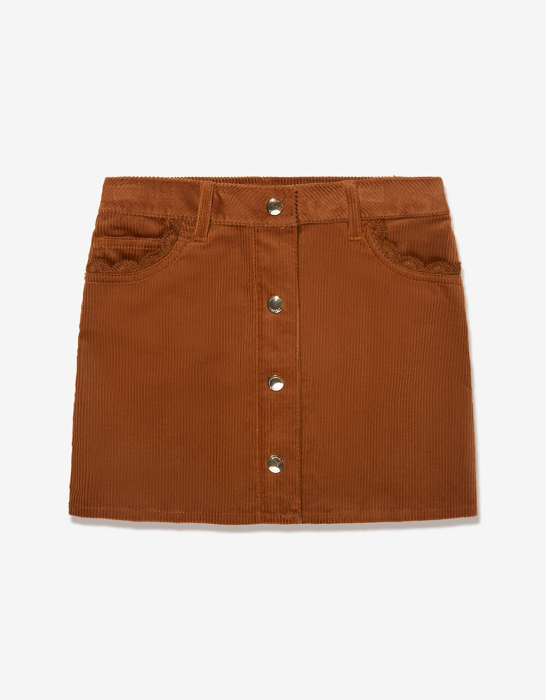 Girls Corduroy Skirt in Brown, 6 of 5