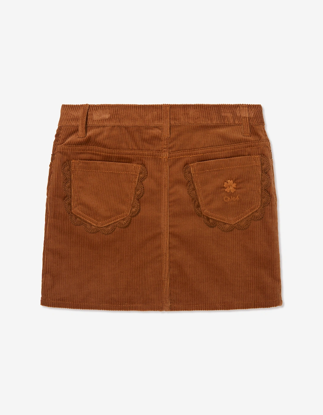 Girls Corduroy Skirt in Brown