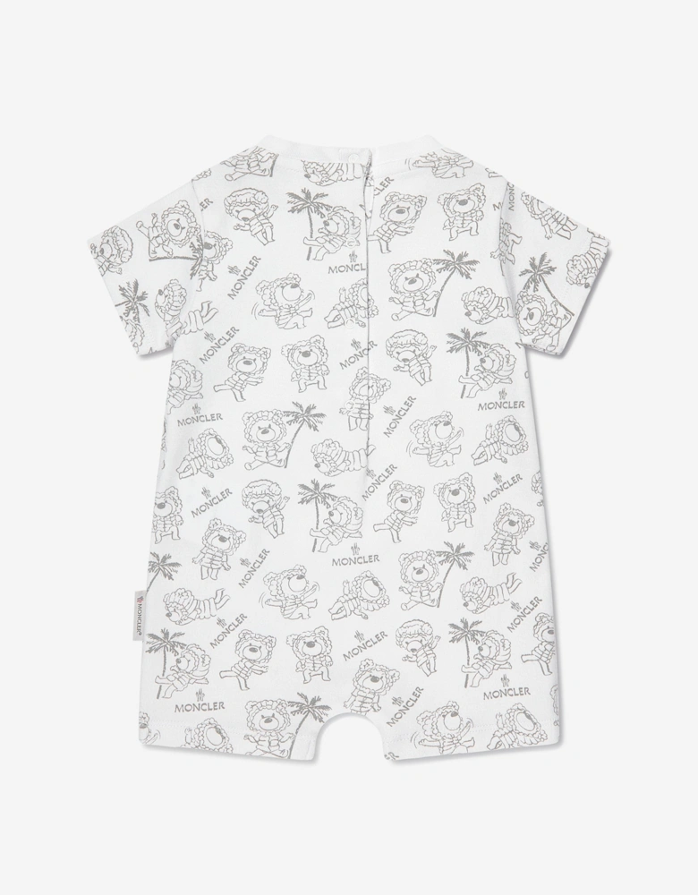Enfant Baby Bear Logo Romper in White