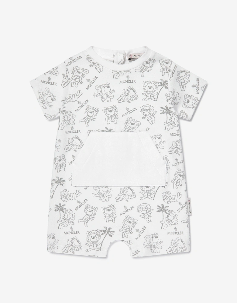 Enfant Baby Bear Logo Romper in White