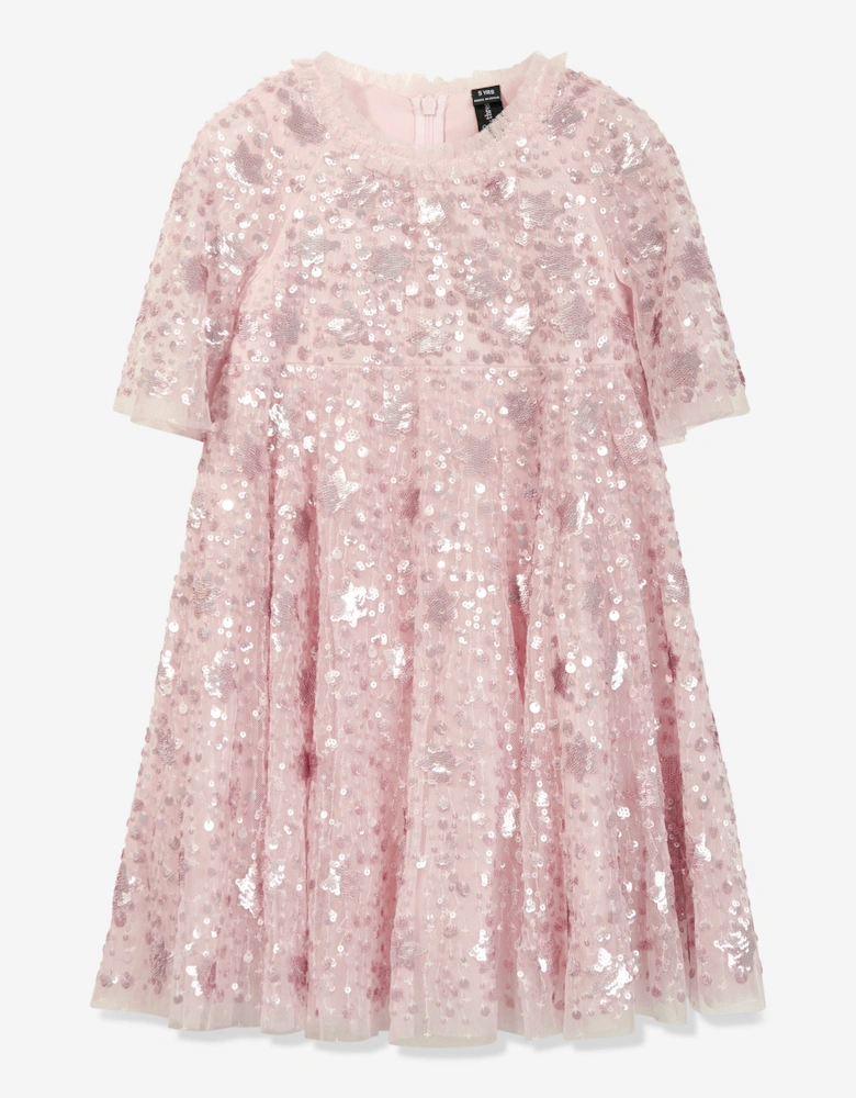 Girls Shooting Stars Dress in Pink