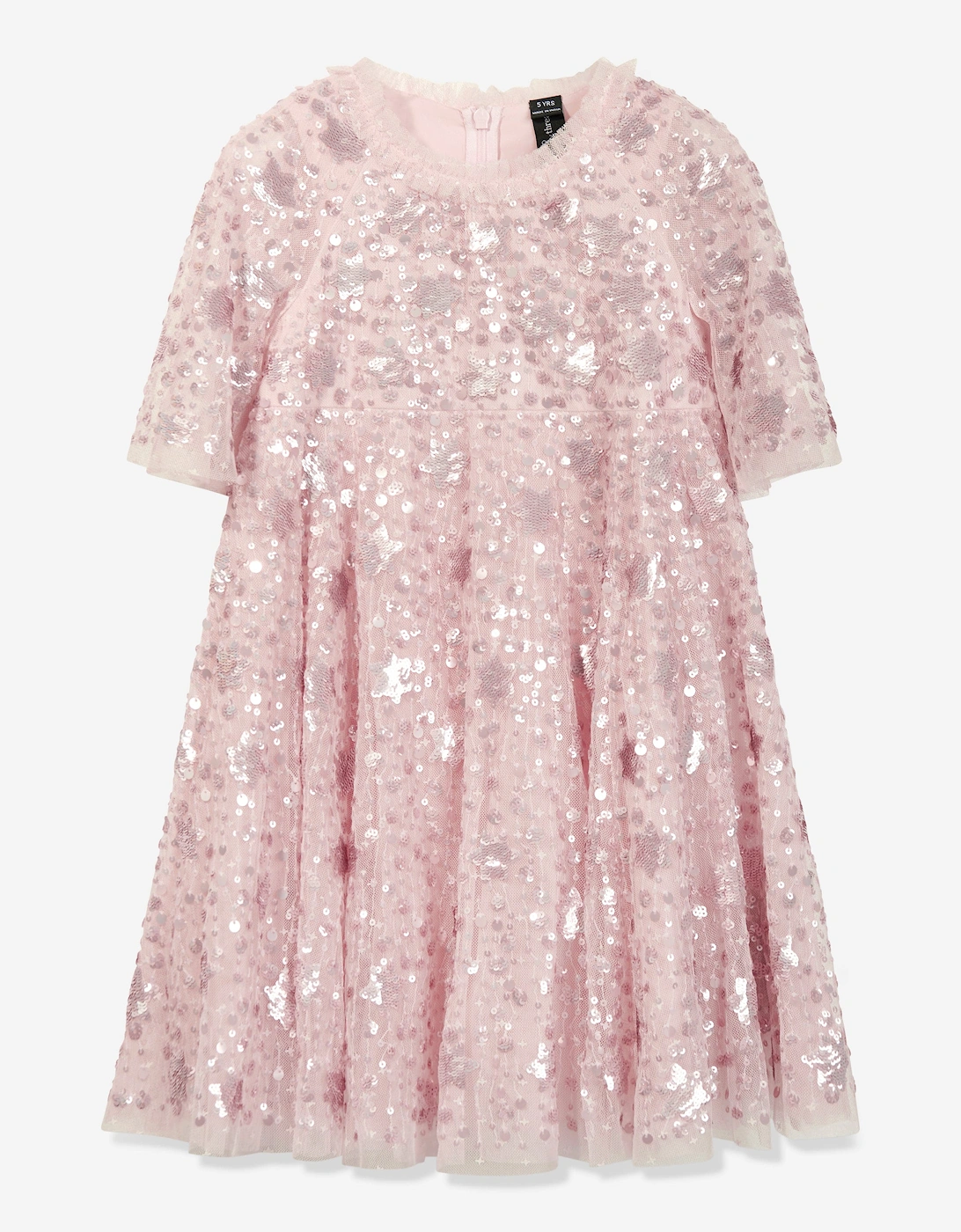 Girls Shooting Stars Dress in Pink, 6 of 5