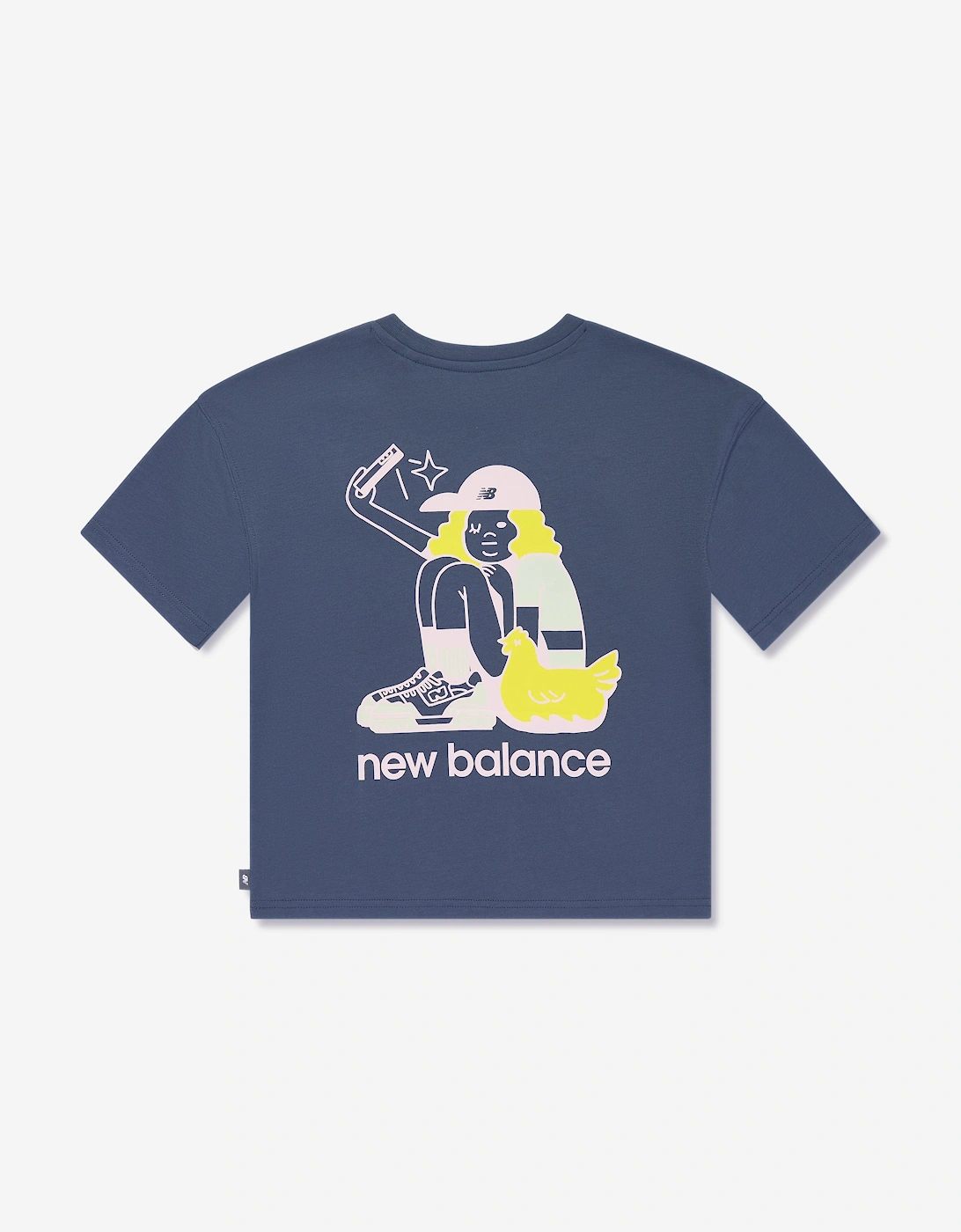 Girls Selfie Graphic T-Shirt in Blue