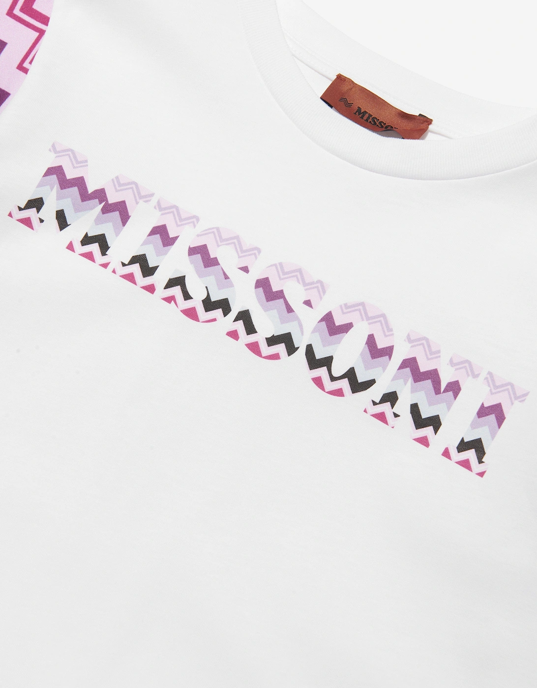 Girls Zigzag Dress in White