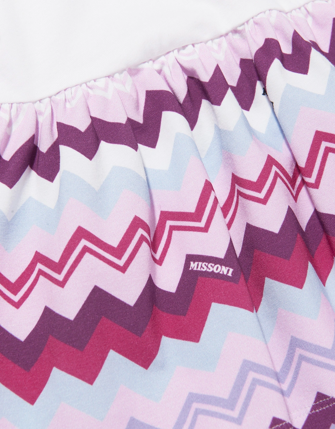 Girls Zigzag Dress in White