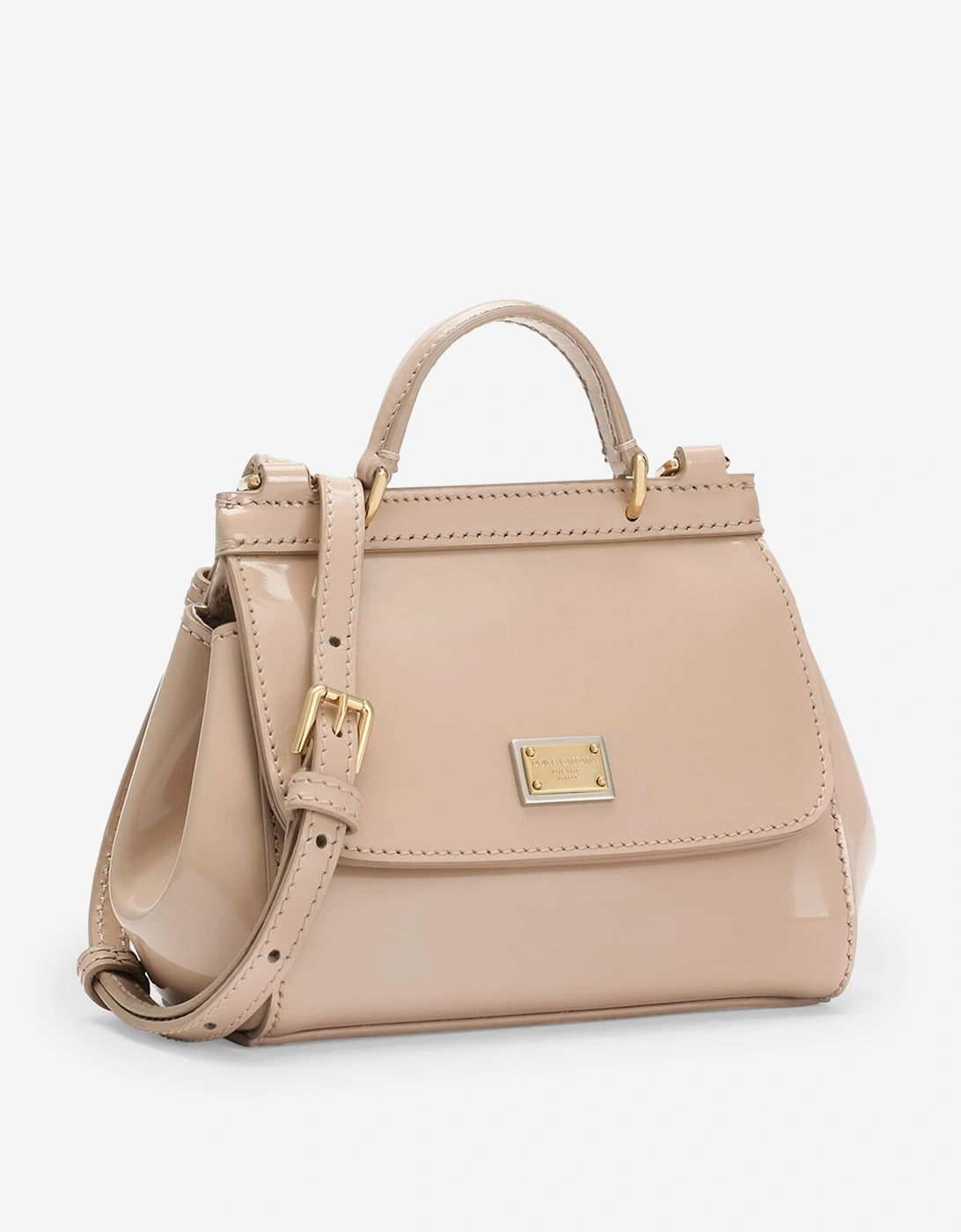 Girls Patent Leather Handbag in Pink (14cm)