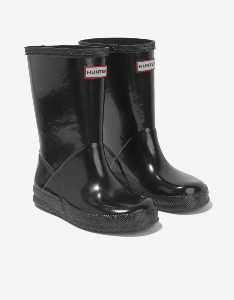 Kids Original First Classic Gloss Wellington Boots in Black