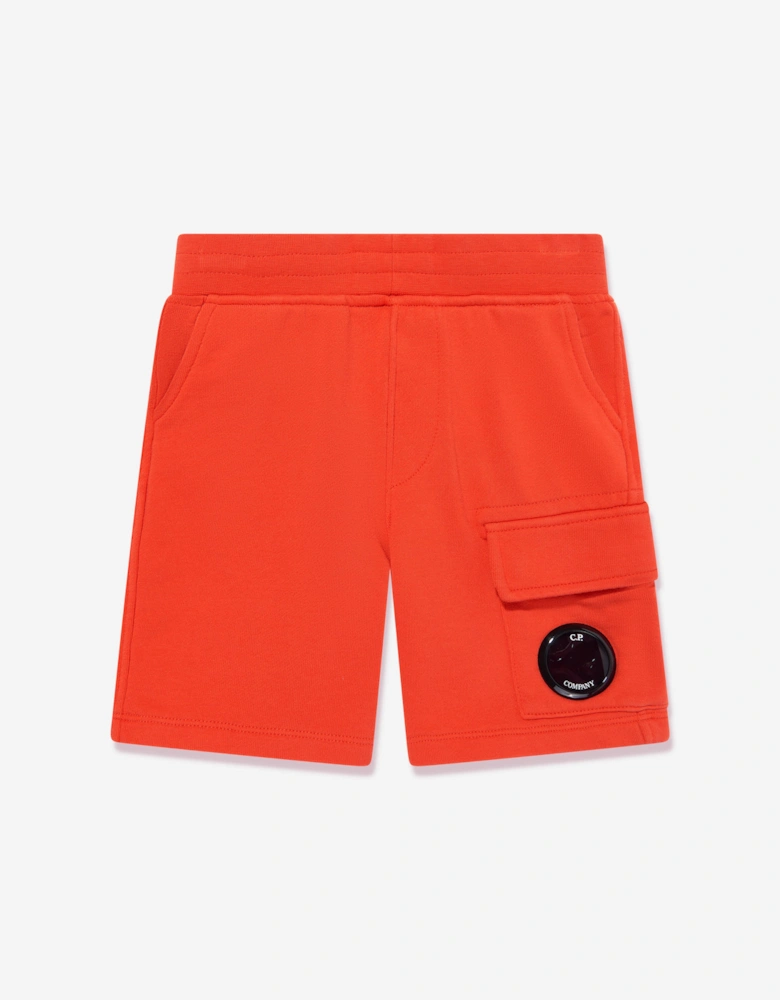 C.P. Company Boys Lens Pocket Shorts in Orange