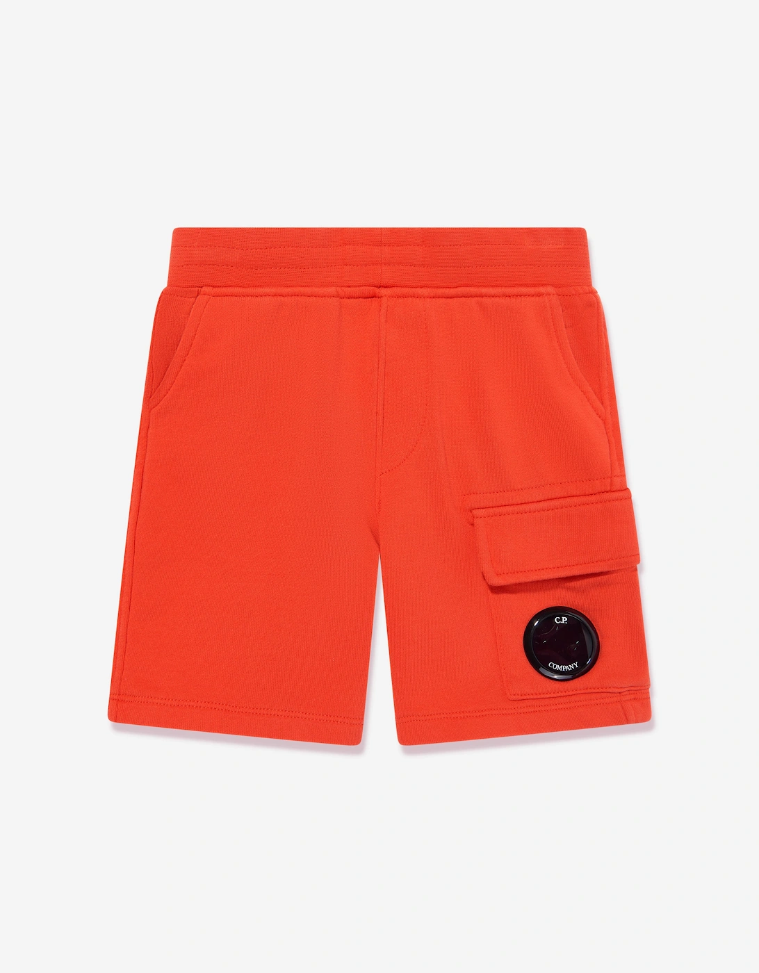 C.P. Company Boys Lens Pocket Shorts in Orange, 5 of 4