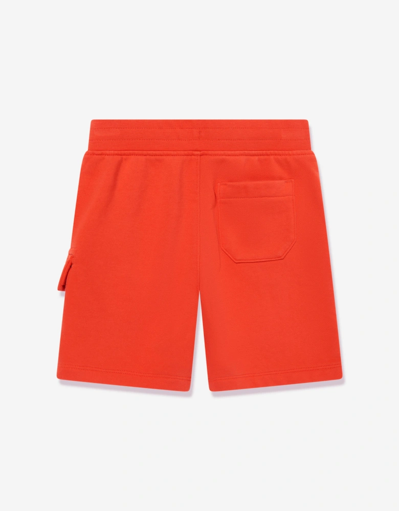 C.P. Company Boys Lens Pocket Shorts in Orange