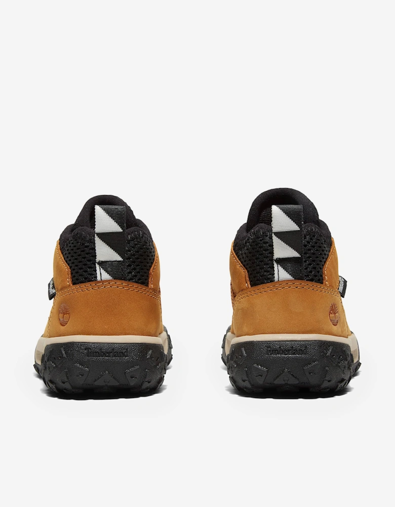 Boys Greenstride Motion 6-Mid Lace Up Trainers in Beige