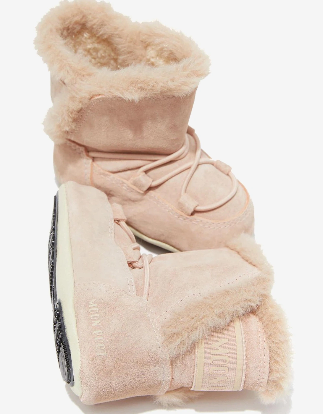 Moon Boot Baby Girls Suede Crib Boots in Pink