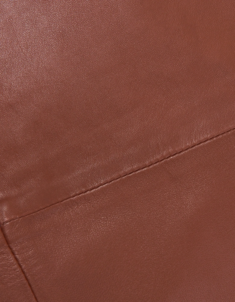Girls Leather Trousers in Crimson
