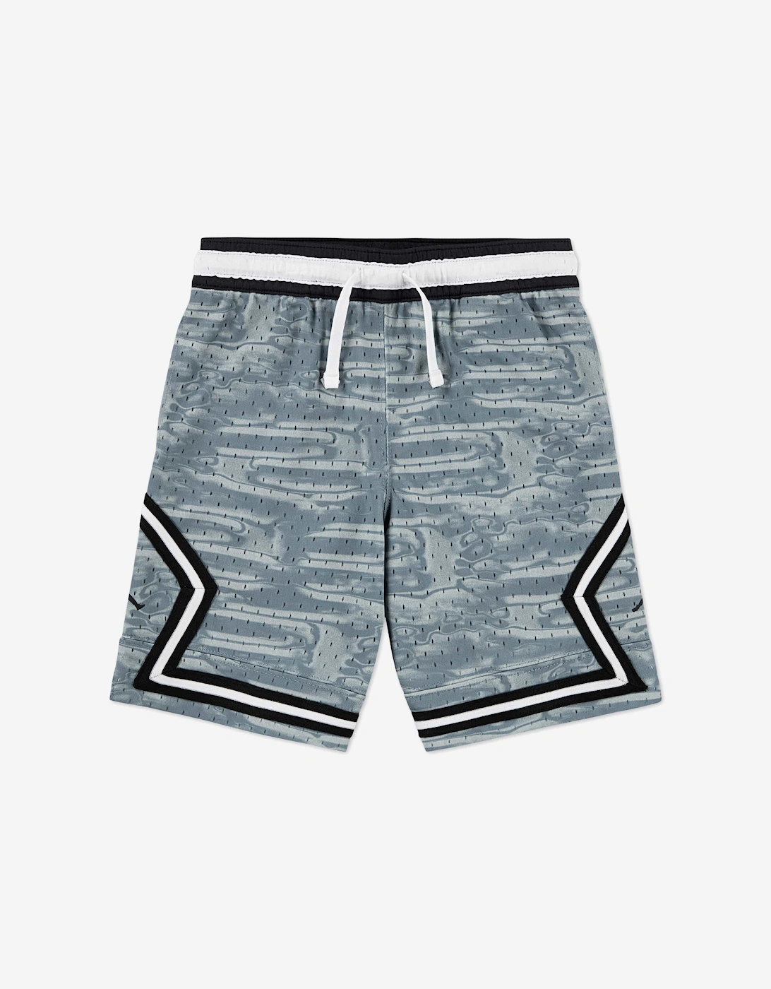 Boy's Jordan Boys MJ Sports AOP Diamond Shorts in Grey - Size: 8 - 10 yrs