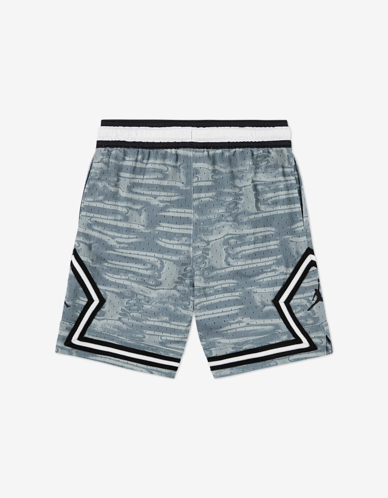 Boys MJ Sports AOP Diamond Shorts in Grey