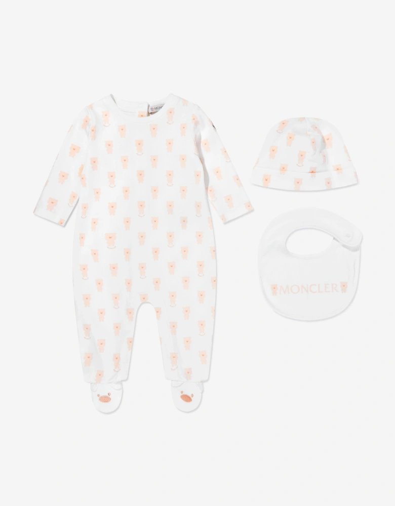 Enfant Baby Cotton Babygrow Set in White