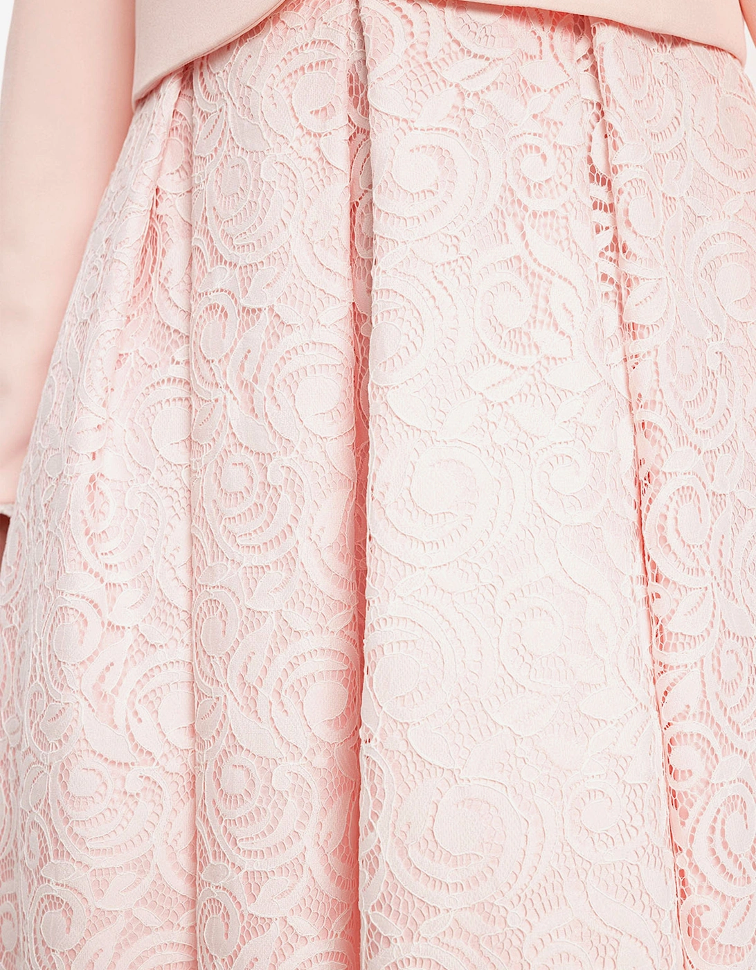 Girls Lace Dress with Bolero in Pink
