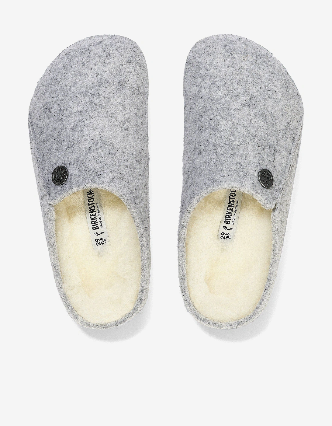Boys Zermatt Felt Shearling Slippers in Grey