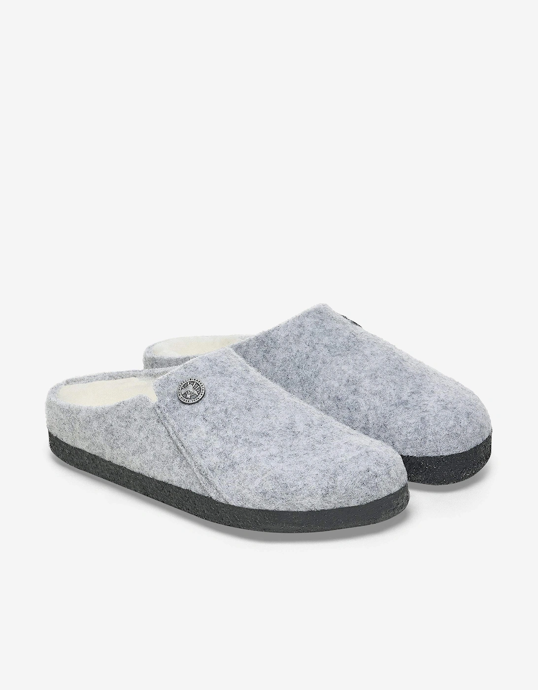 Boys Zermatt Felt Shearling Slippers in Grey