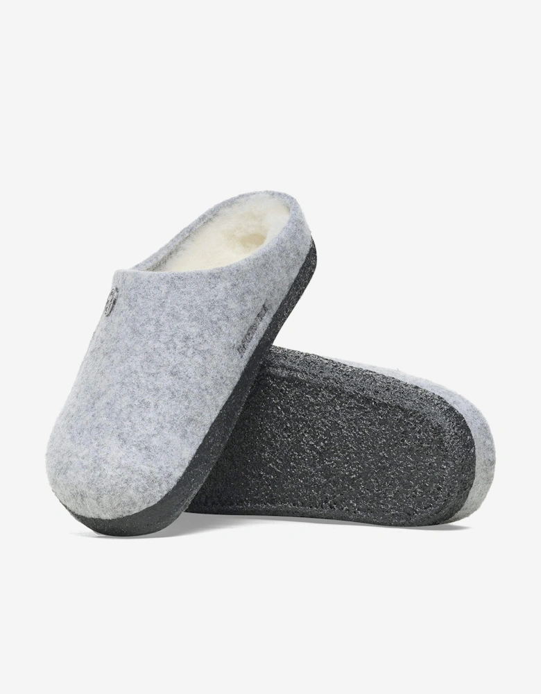 Boys Zermatt Felt Shearling Slippers in Grey