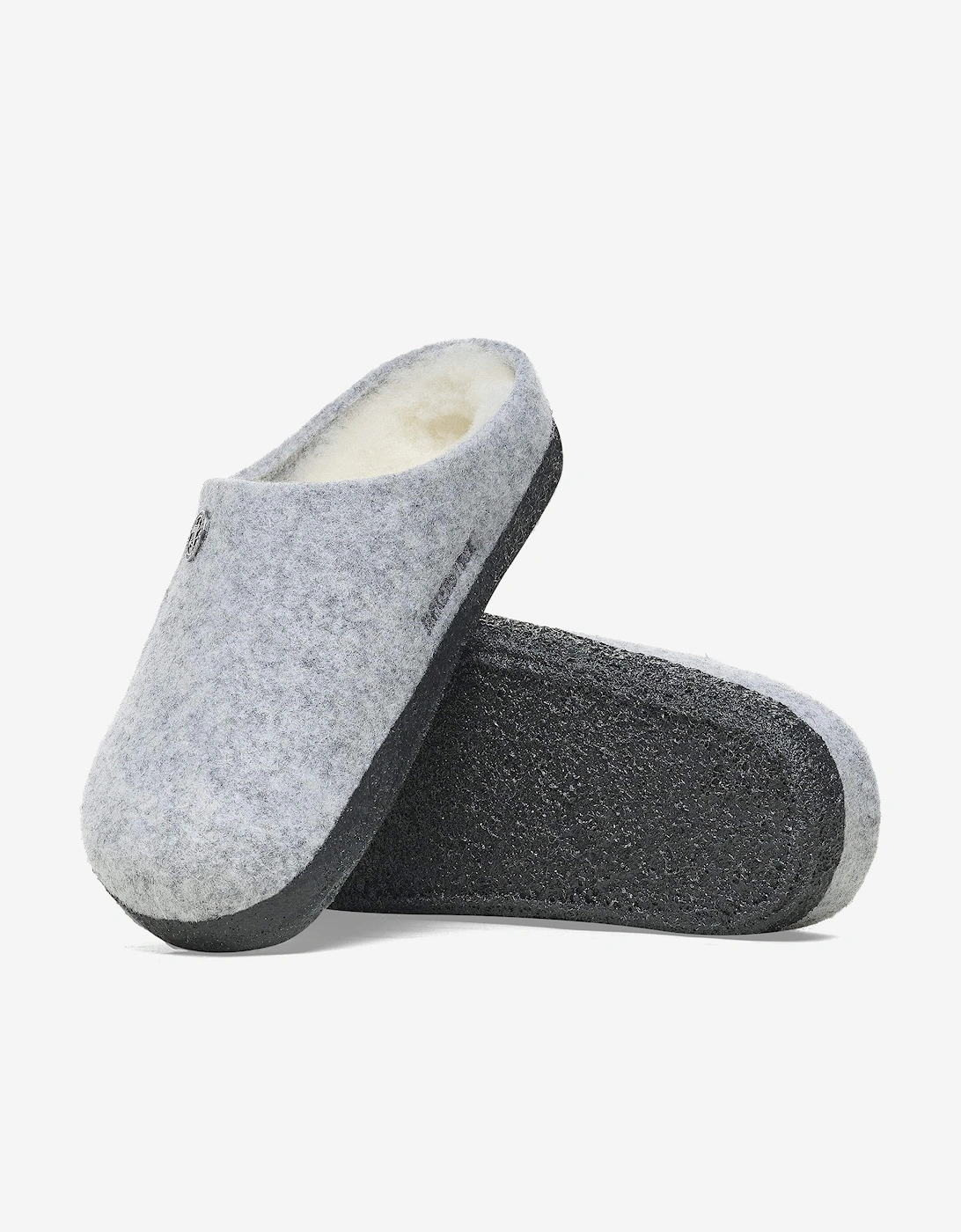 Boys Zermatt Felt Shearling Slippers in Grey