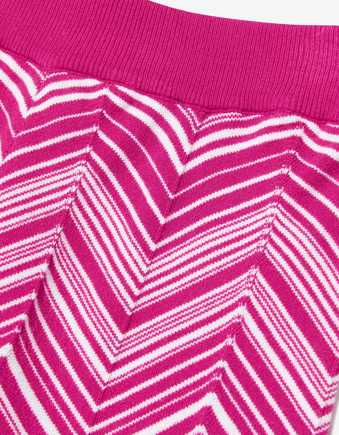 Girls Zigzag Knitted Leggings in Pink