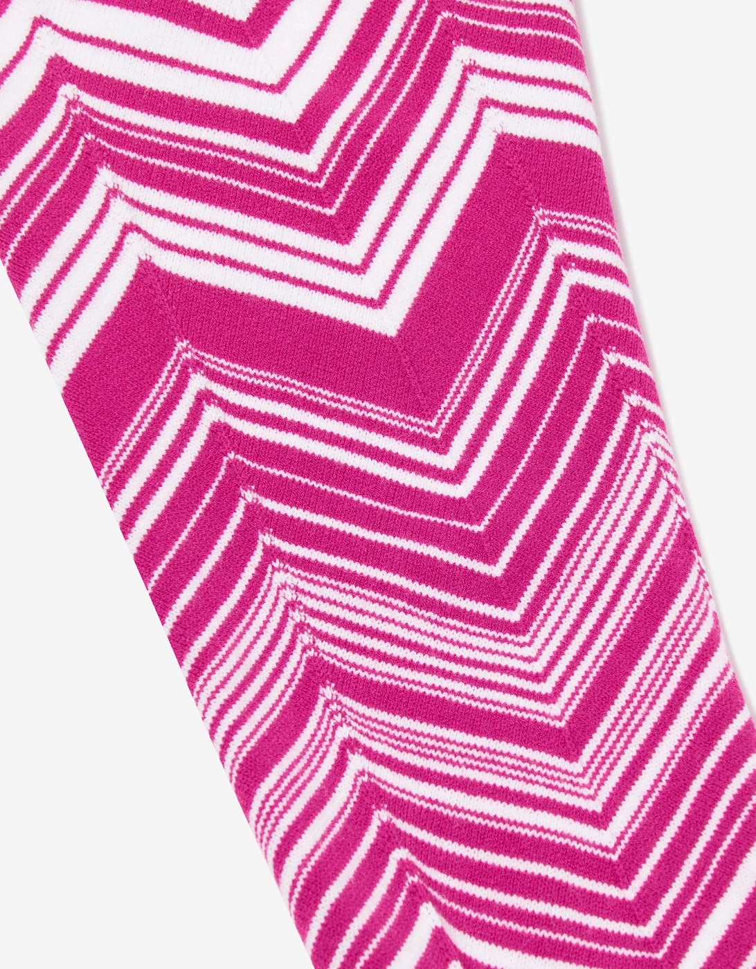 Girls Zigzag Knitted Leggings in Pink