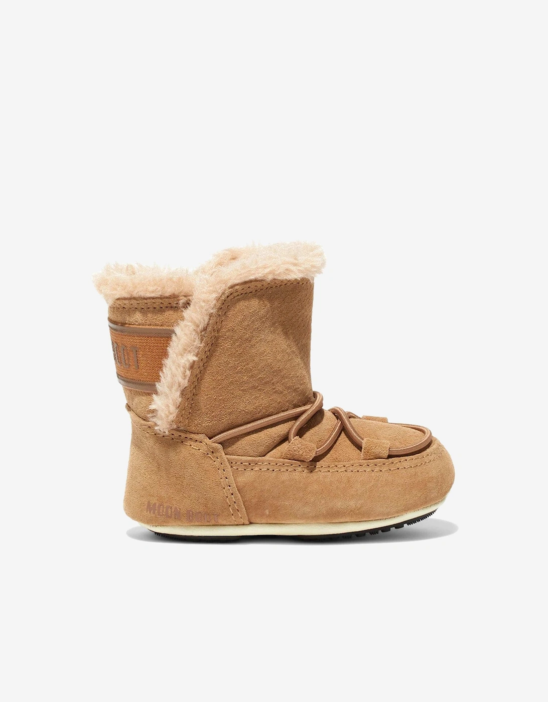Moon Boot Baby Girls Suede Crib Boots in Brown, 5 of 4