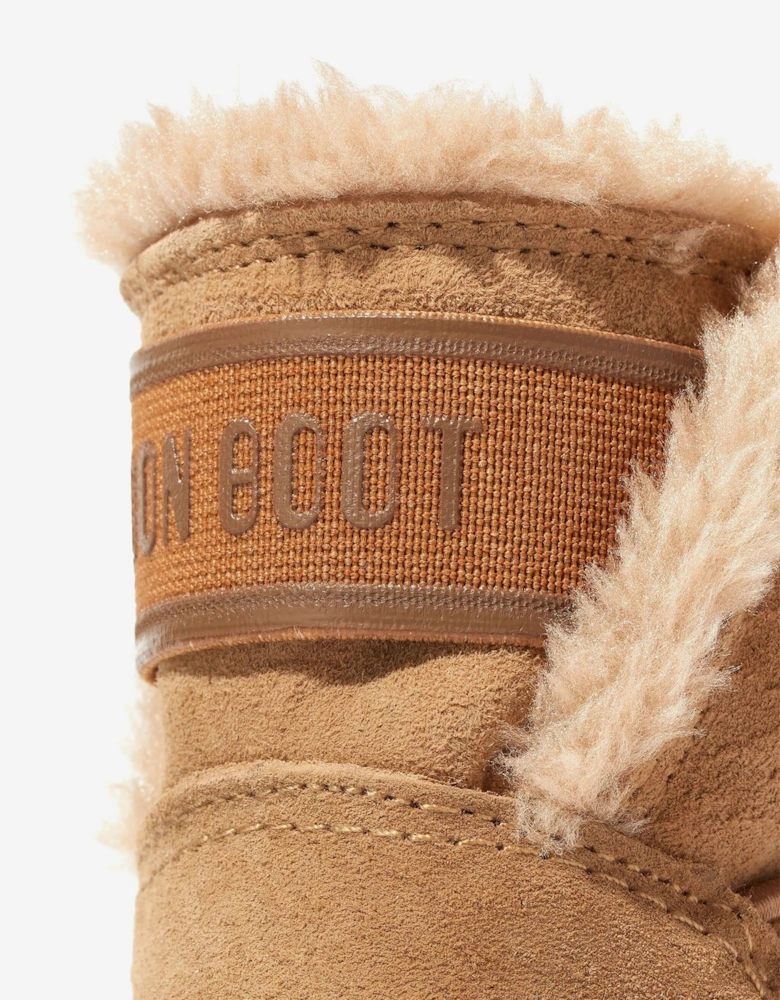Moon Boot Baby Girls Suede Crib Boots in Brown