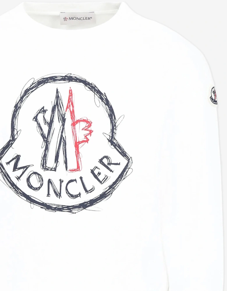 Boys Logo Sweatshirt in Ivory
