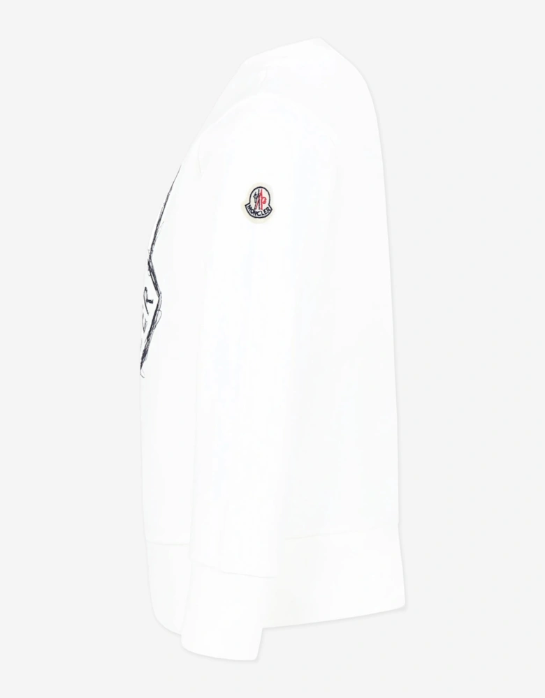 Boys Logo Sweatshirt in Ivory