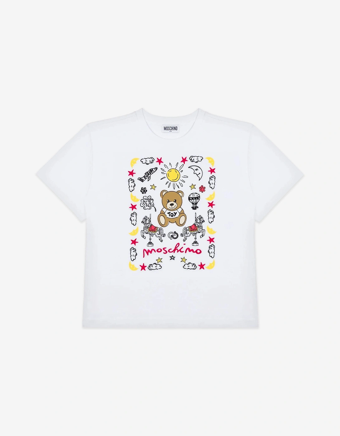 Kids Teddy Bear T-Shirt in White, 5 of 4