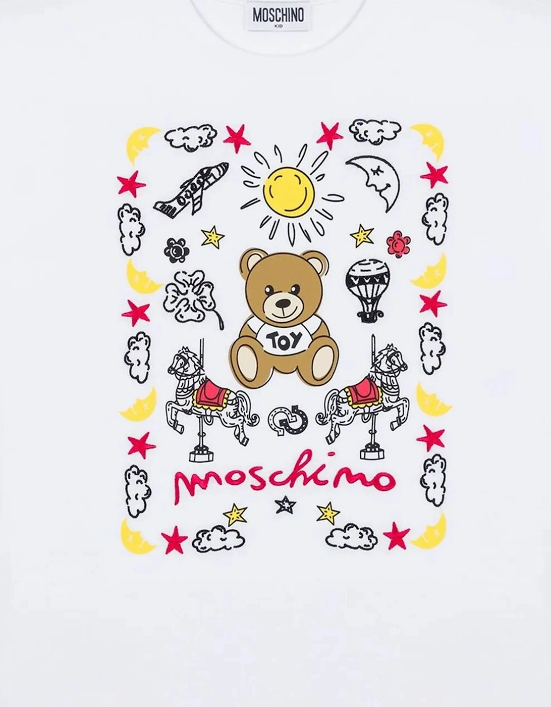 Kids Teddy Bear T-Shirt in White