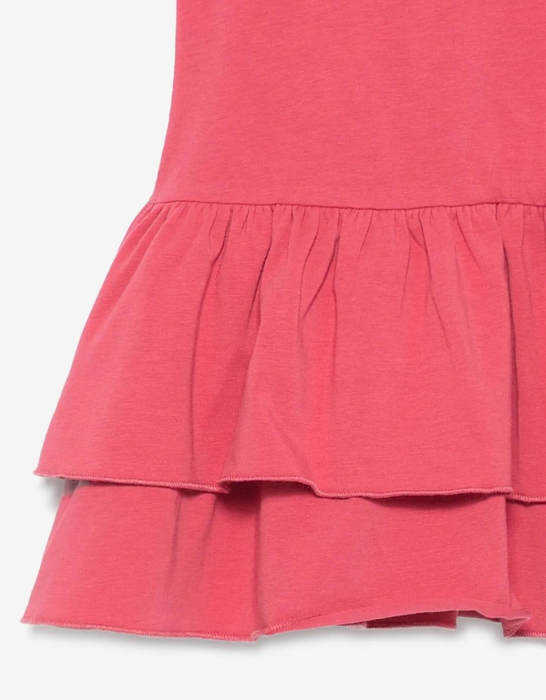 Baby Girls Jersey Ruffle Dress in Red