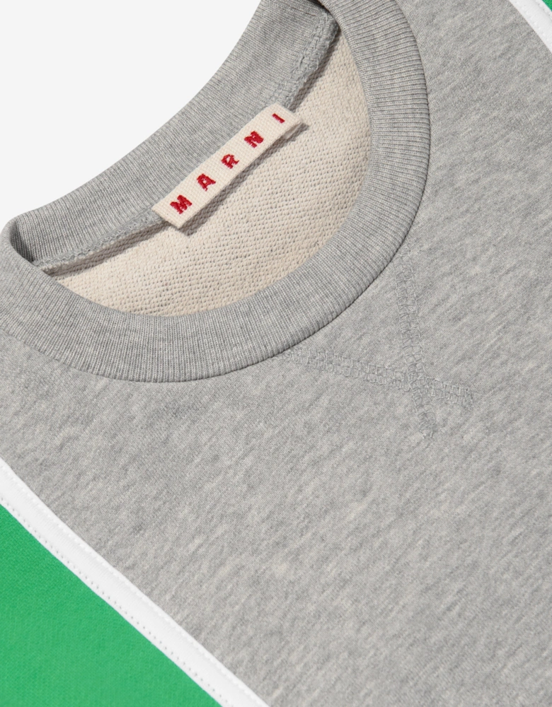 Kids Colourblock Sweatshirt in Green