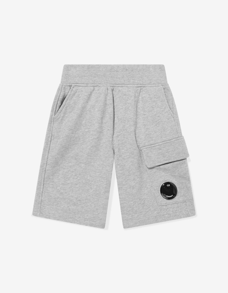 C.P. Company Boys Lens Pocket Shorts in Grey