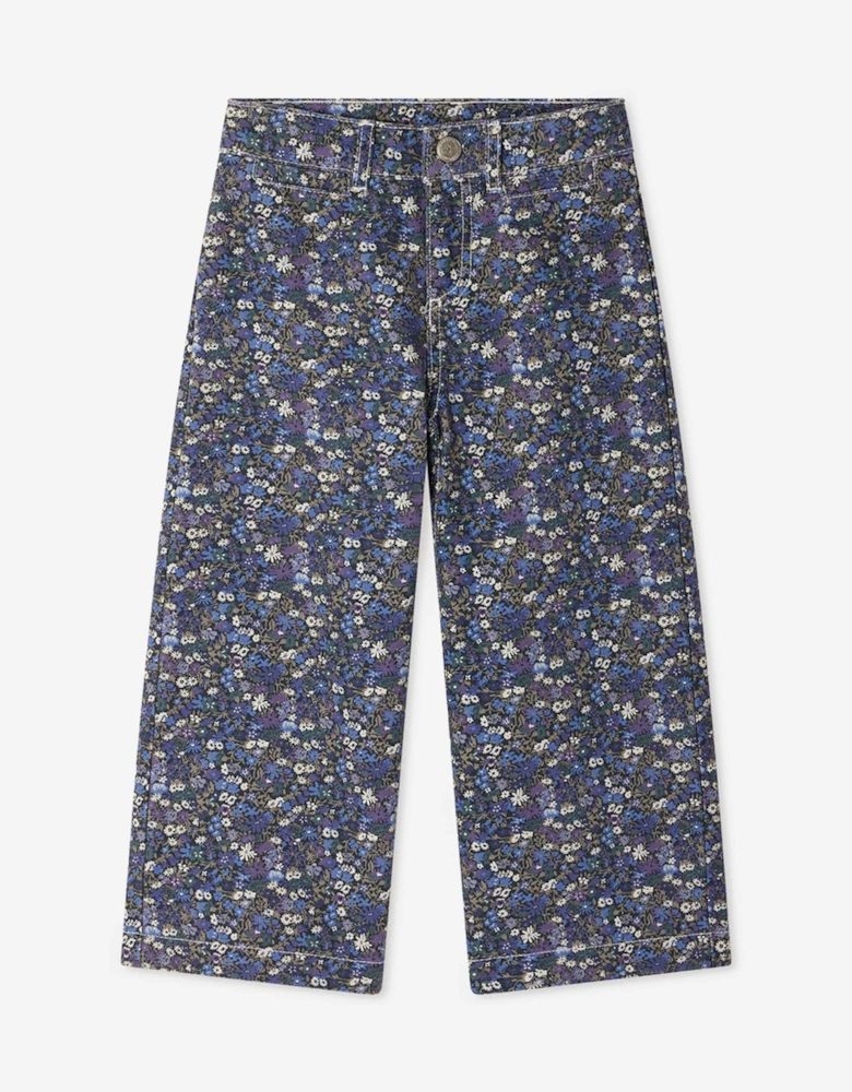 Girls Gersande Wide Leg Jeans in Blue