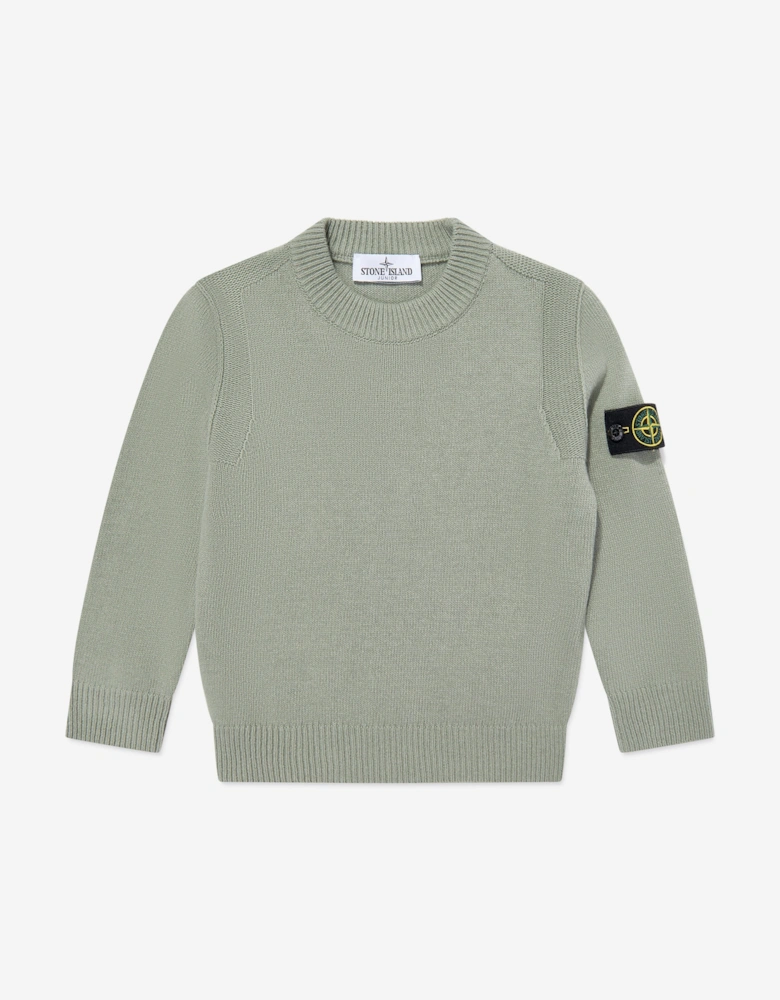 Boys Wool Knitted Jumper in Green