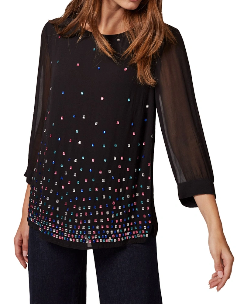Rosen Embellished Blouse Embellished