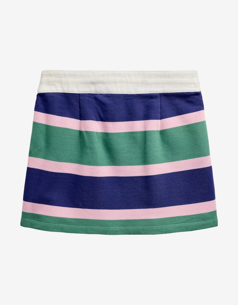Girls Loopback Terry Rugby Skirt in Green