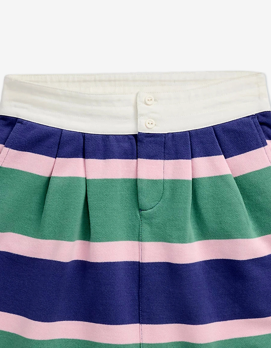 Girls Loopback Terry Rugby Skirt in Green