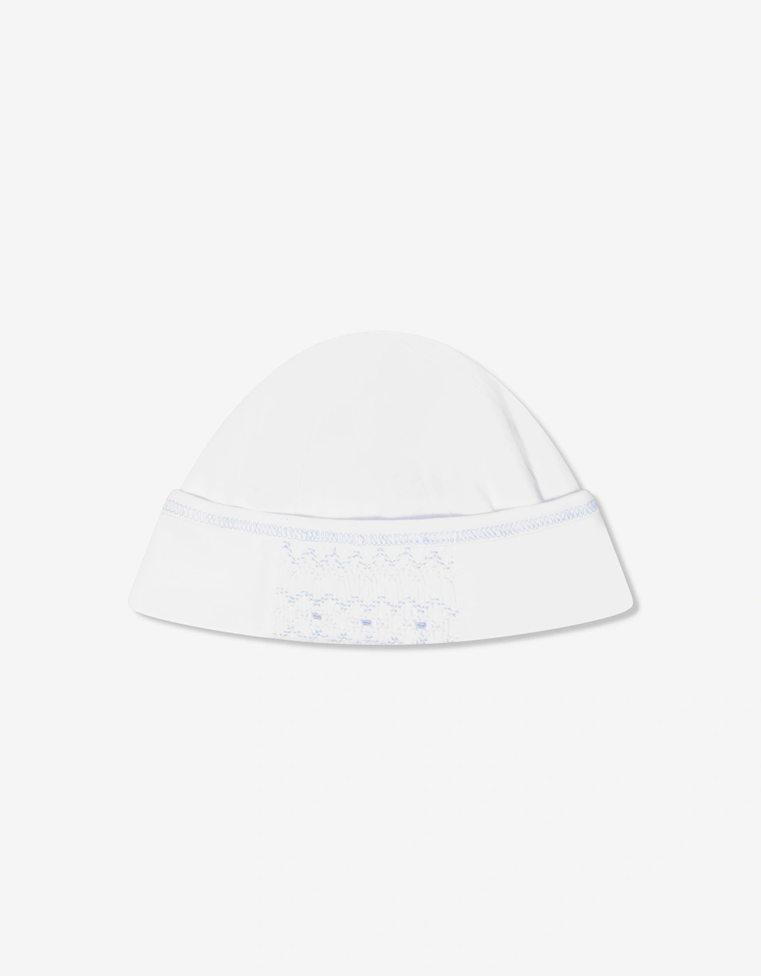 Baby Boys Smocked Hat in White, 6 of 5