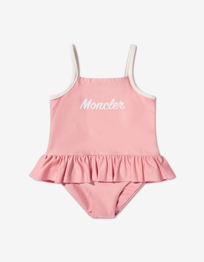 Enfant Baby Girls Logo Swimsuit in Pink