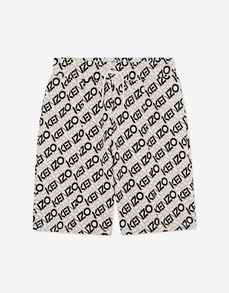 Boys Logo Bermuda Shorts in Black