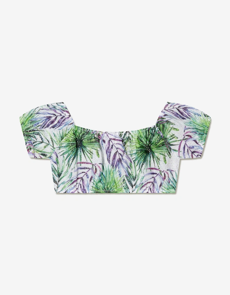 Girls Lali Crop Top in Multicolour