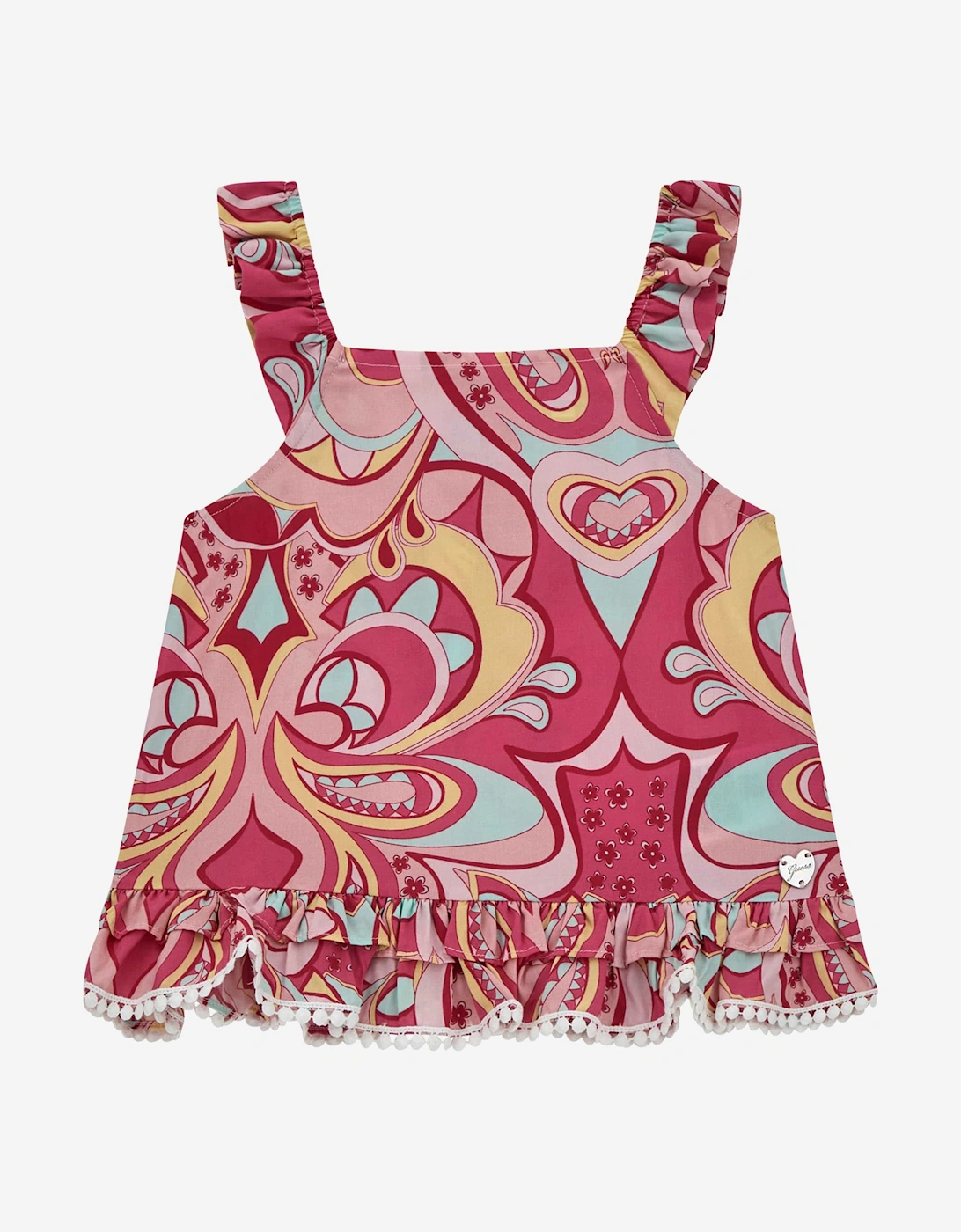 Girls Paisley Sleeveless Top in Pink, 5 of 4