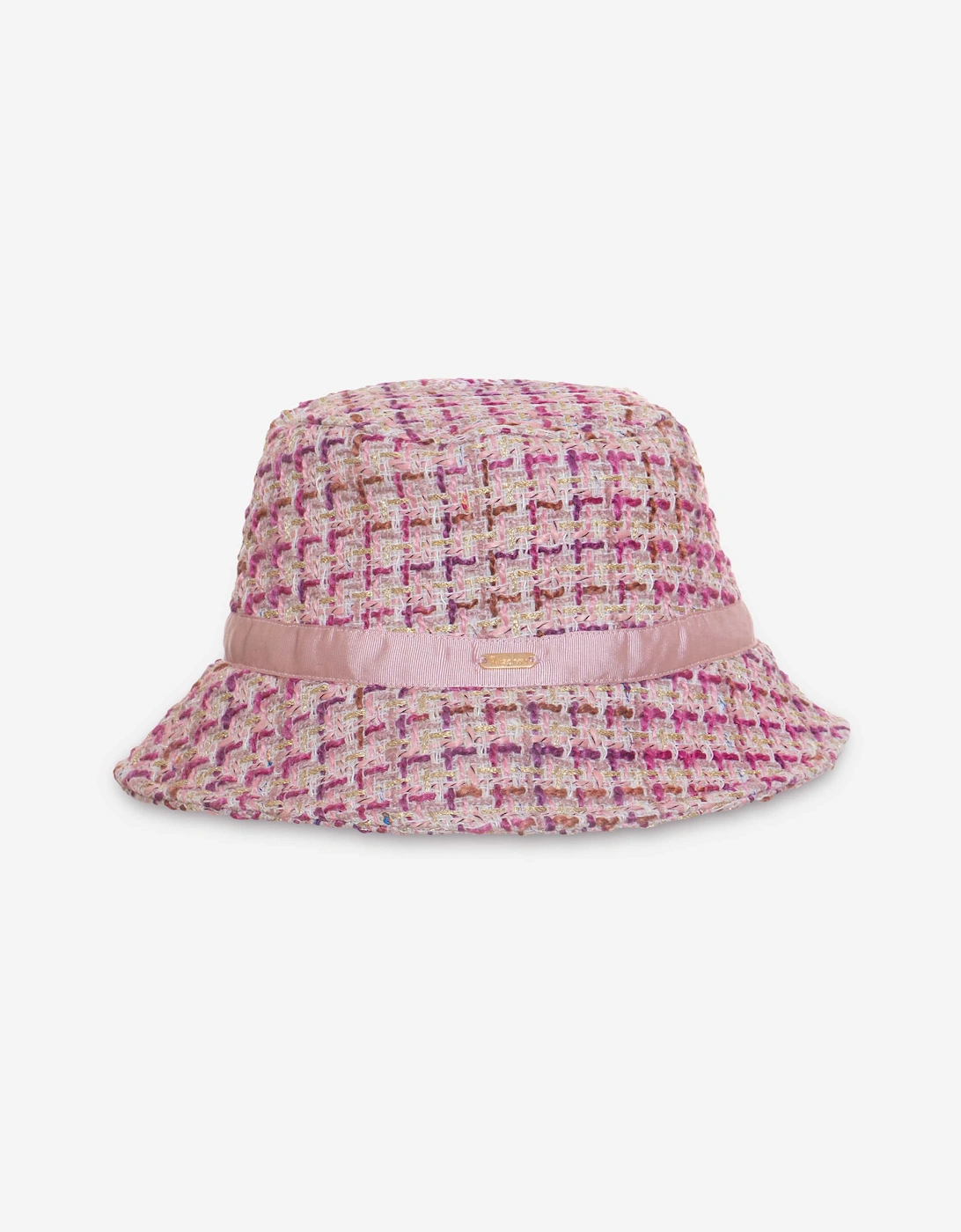Girls Tweed Bucket Hat in Pink, 5 of 4
