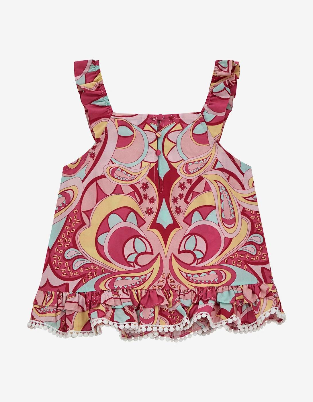 Girls Paisley Sleeveless Top in Pink
