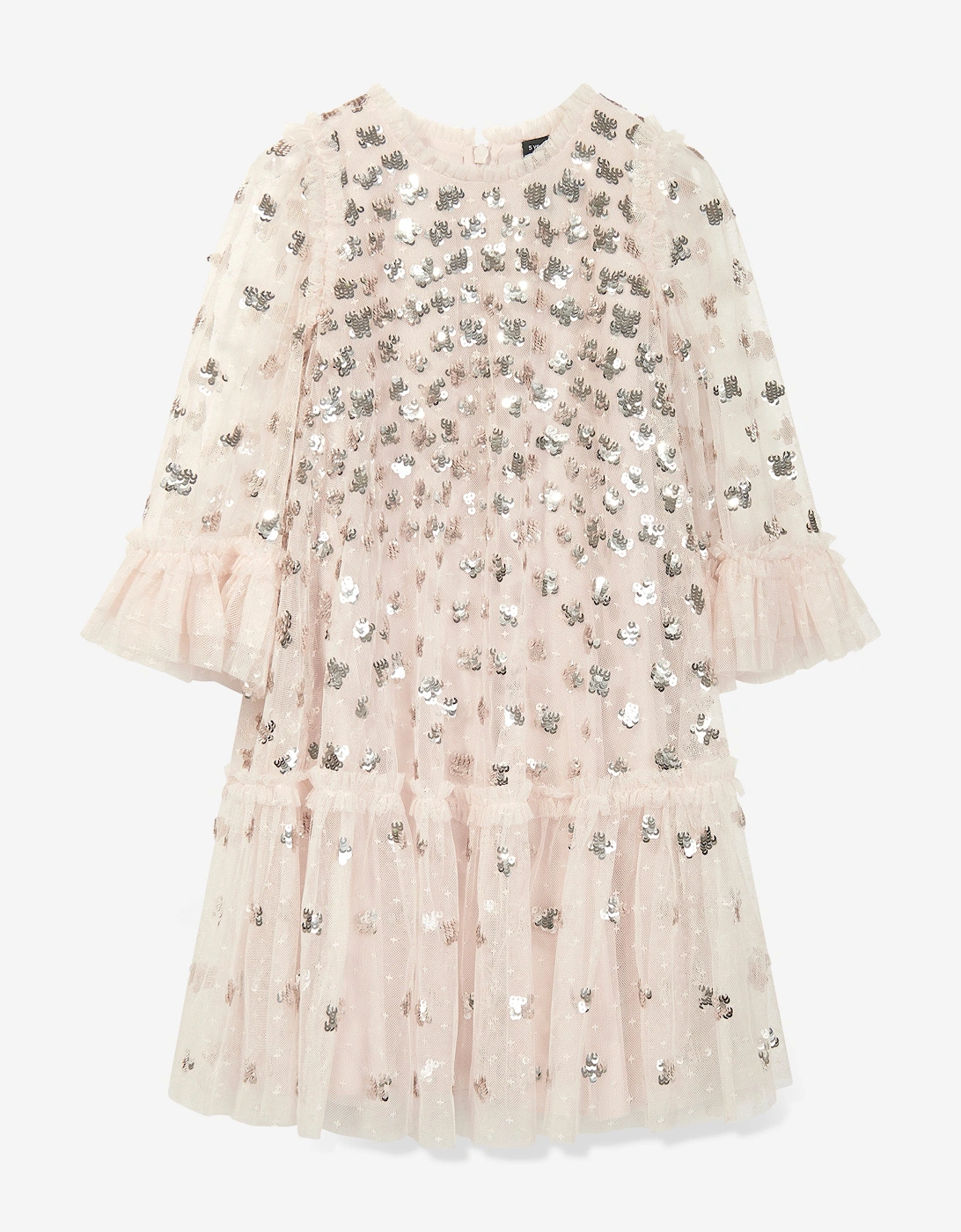 Girls Glisten Tulle Dress in Pink, 6 of 5