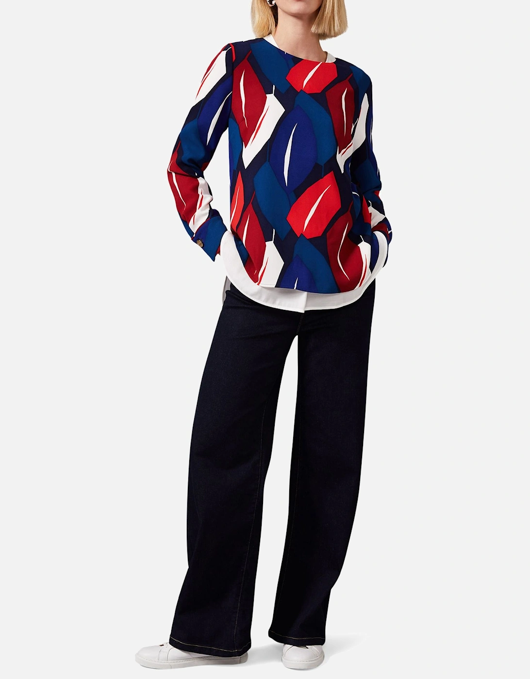Maebury Leaf Print Blouse Printed, 2 of 1